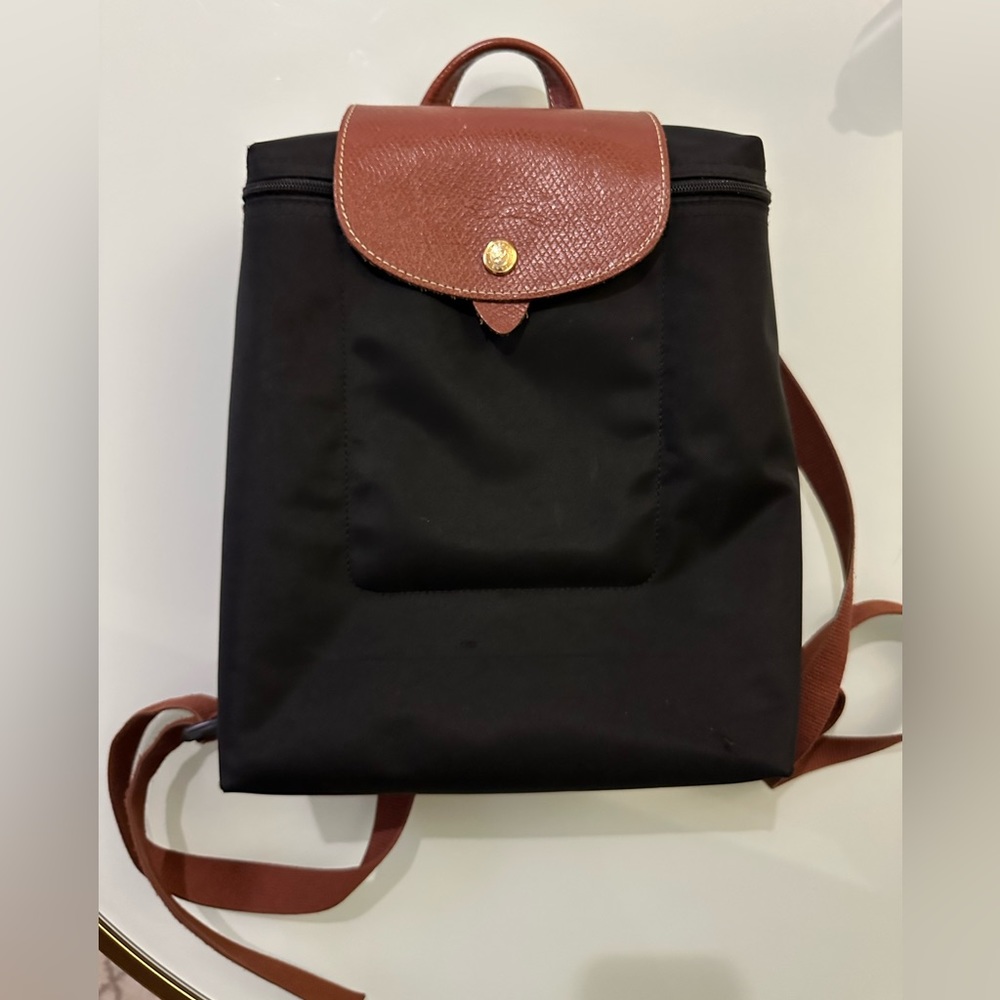 Longchamp Le Pliage Nylon Backpack in Black